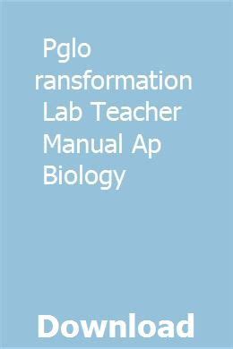 Pglo transformation lab teacher manual ap biology. - Handbook of north american indians languages by william c sturtevant.