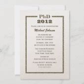 PhD Doctorate Graduation Invitation Metallic