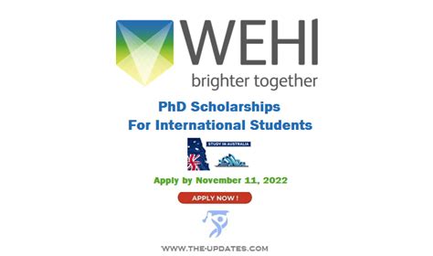 PhD scholarships WEHI