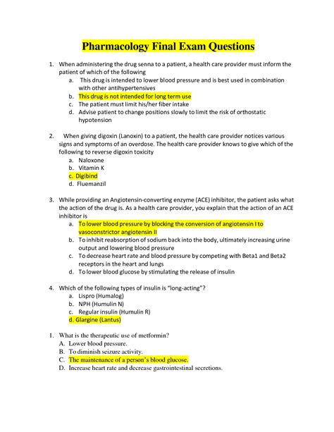  Pharmacology Final Exam Questions. 101 terms. tinagold258. Preview. Pharmacology Final Exam REVIEW!!!! 130 terms. crystal_m_brewer. Preview. 1301 Unit 1 Drug Chart ... . 
