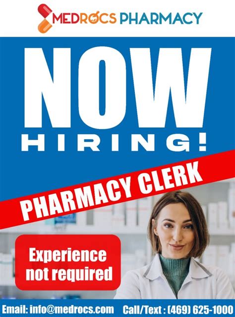 Pharmacies employ pharmacy clerks in addition to pharmacy