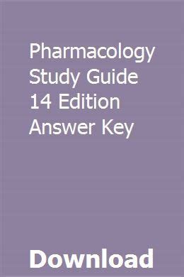 Pharmacology study guide 14 esition answer key. - History alive the united states online textbook.
