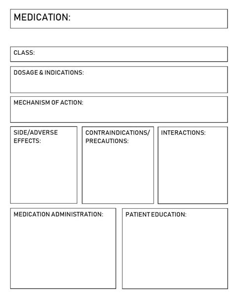 Pharmacology template pdf free. DOWNLOAD THIS TEMPLATE FOR FREE. 2. Medication tracker. This medication tracker is helpful for patients, caregivers, and healthcare providers. It allows people to track medications that must be taken daily and/or weekly and can track four medications for up to a month. It allows someone to track which medications must be taken, the day and time ... 