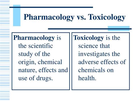 Pharmacology vs toxicology. Things To Know About Pharmacology vs toxicology. 