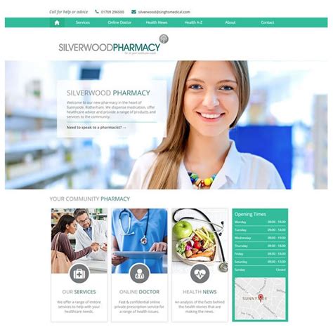 Pharmacy Custom Web Design FREE Layout Proweaver, Inc. Custom web