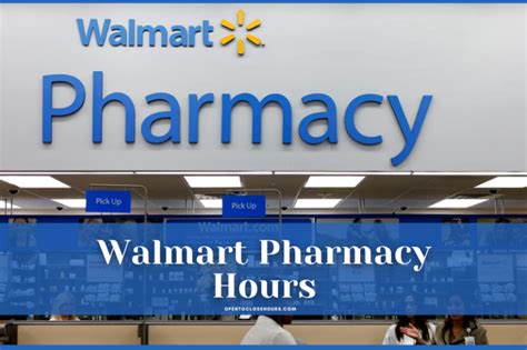 Pharmacy hours at walmart on sunday. Beginning July 3, most pharmacies will return to pre-COVID-19 hours and be open from 9 a.m. to 9 p.m. Monday through Friday, 9 a.m. to 7 p.m. Saturdays and 10 a.m. to 6 p.m. Sundays. Most... 