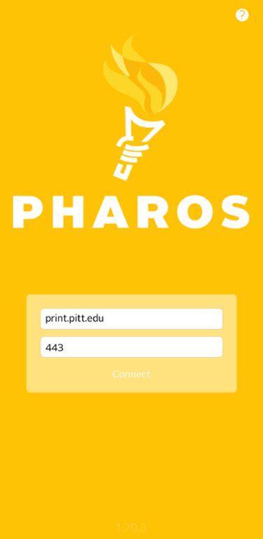 A problem occurred while attempting to connect to the print center, please contact your administrator. ... Powered by Pharos® Pitt Information Technology ... . 