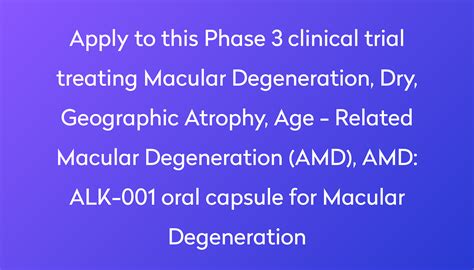 Phase 3 Study of ALK-001 in Geographic Atrophy (SAGA)