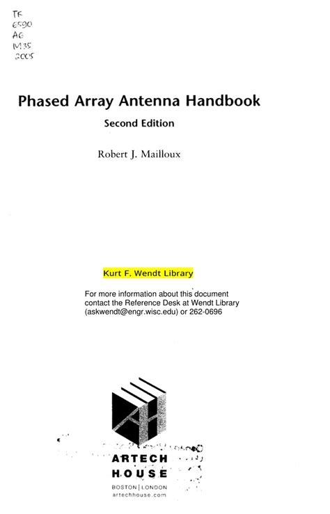 Phase Based Speech Processingphased Array Antenna Handbook