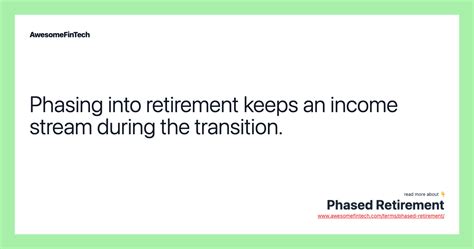 Phased Retirement Transitioning to Retirement