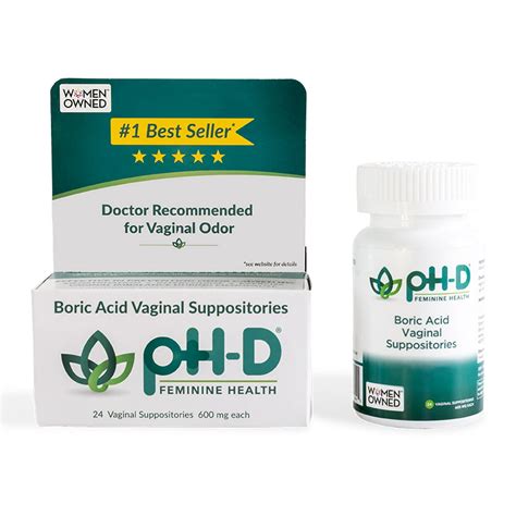 Phd boric acid suppositories. Eliminate Vaginal Odor and More - While You Sleep. Easy to Use and Works from Day One - Guaranteed. Helps re-establish the vagina’s normal pH balance. Has helped thousands eradicate the symptoms of BV and yeast Cruelty-free, 100% vegan capsules, scientifically proven to dissolve better. 
