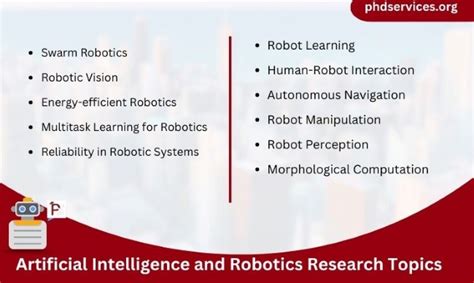 Phd research topics in robotics.  Note down that these are just a basic level topic, while ou...
