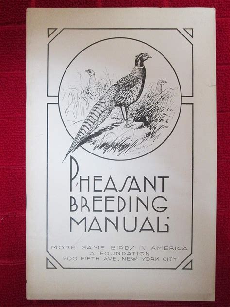 Pheasant breeding manual by more game birds in america. - Us army technical manual tm 9 1450 585 34p carrier.