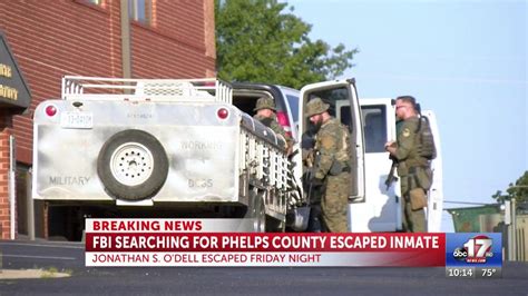 Phelps County and FBI searching for escaped inmate