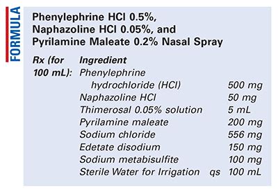 Phenylephrine HCl 0.5%, Naphazoline HCl 0.05%, and Pyrilamine …