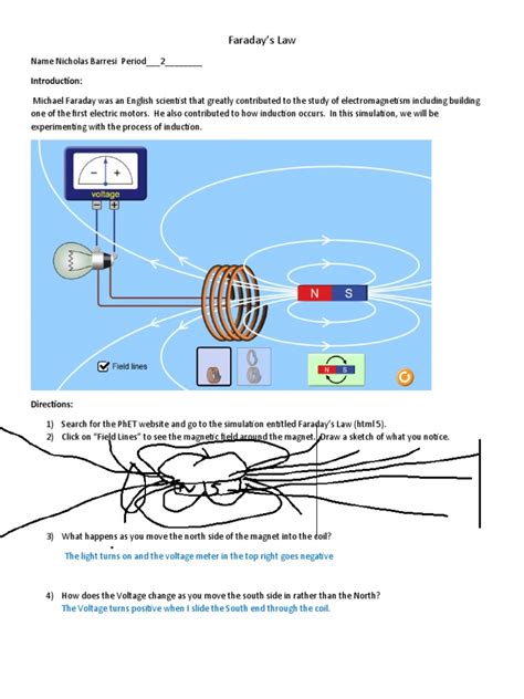 Phet Faraday Induction Lab Answer