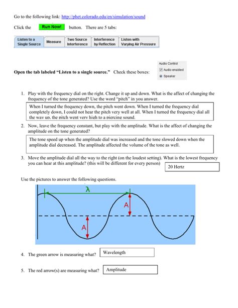 Pre/In/Post-Class Worksheet, Wave Interference, PhET. This is a 60 to 90 min. worksheet with conceptual questions and activities related to the PhET simulations. In this worksheet, students understand the behaviour of sound waves, explore the sound properties, conduct the measurements for wavelength and calculate wave speed, …. 