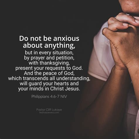 Phil 4 6 7 nkjv. Philippians 4:6 — The New International Version (NIV) 6 Do not be anxious about anything, but in every situation, by prayer and petition, with thanksgiving, present your requests to God. Philippians 4:6 — English Standard Version (ESV) 