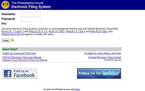 Phila efiling. Coming in 2008. The e-filing system is expected to go "live" in January 2008. The court envisions a short transition period during which e-filing will be optional. After a few months, e-filing will be mandatory except for pro se litigants who do not have access to the technology necessary to use electronic filing. 