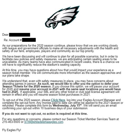 Philadelphia Eagles Allowing Season Ticket Holders to Opt Out of …