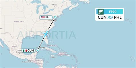 The distance between Philadelphia and Cancún is 2370 km. The most popular airlines for this route are Frontier Airlines, Spirit Airlines, AeroMéxico, JetBlue Airways, and United Airlines. Philadelphia and Cancún have 191 direct flights per week. When you arrive at Cancún, consider visiting Chichen Itza, and Tulum..