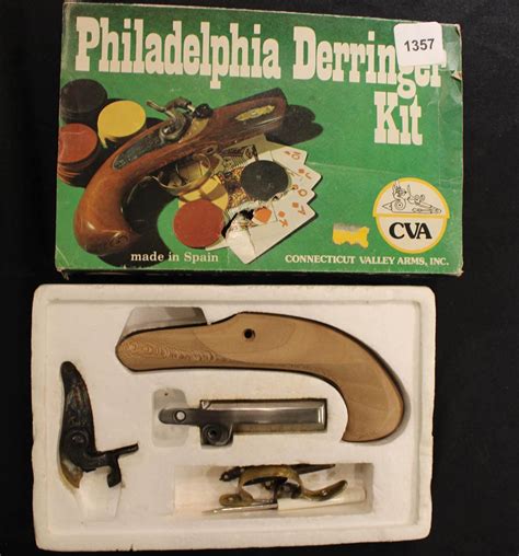 Bid in a Proxibid online auction to acquire a CVA kit-made 45 cal "Philadelphia Derringer" from Wilson Realty & Auction.. 