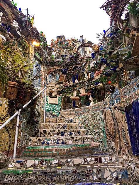 Philadelphia magic. Philadelphia's Magic Gardens (PMG)is a mosaicked visionary art environment, gallery, and community arts center that preserves, interprets and provides access to Isaiah Zagar's unique mosaic art environment and his public murals. The Magic Gardens site, Zagar's largest artwork, includes a fully tiled indoor space and large outdoor mosaic ... 