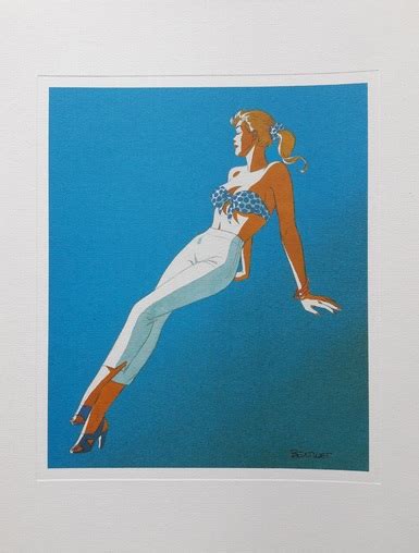 Philippe BERTHET - Pin up n ° 6 - Signed lithograph - Comics