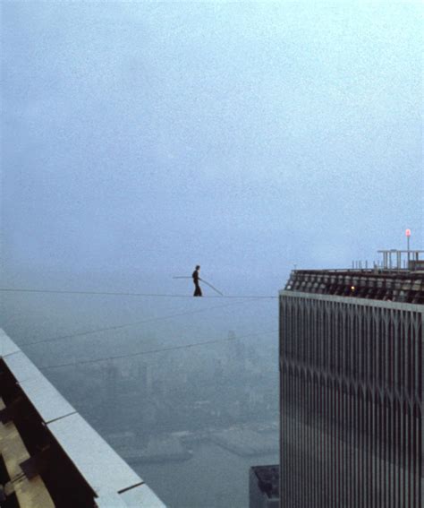 Philippe Petit Walks a Tightrope Between the Twin …