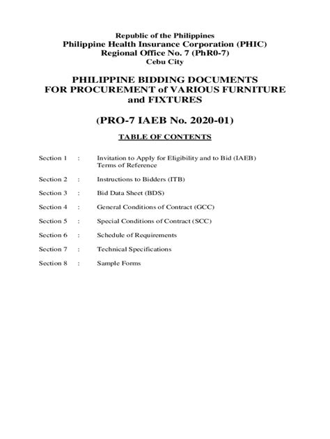 Philippine Bidding Documents - Philippine Health …