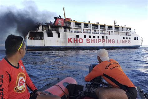 Philippine ferry catches fire at sea, all 120 people aboard rescued