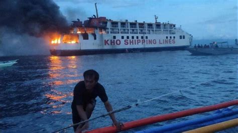 Philippine ferry with 120 people onboard catches fire at sea, rescue underway