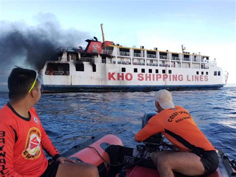 Philippine ferry with up to 65 people onboard catches fire at sea, rescue underway