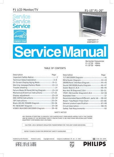 Philips 15mf605t 20mf605t tv service manual. - Mercury 135 hp optimax service manual brunswick.