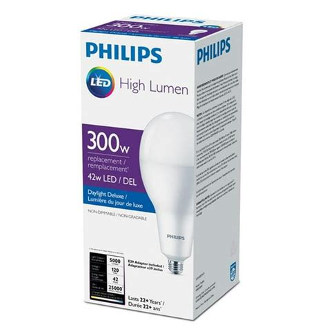 Philips 5000 lumen led bulb.  LED lighting offers a range of color tone...