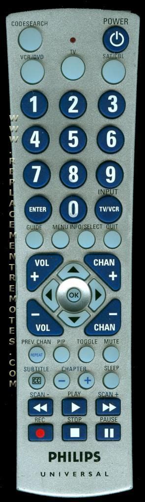 Philips control remote codes. Remotes. XRA - Large Button Voice Remote. XR16 - Voice remote. XR15 - Voice remote. XR11 - Voice remote. XR2. XR5. Silver with Red OK-Select Button. Silver with Gray OK-Select Button. 