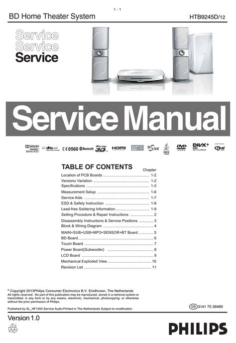 Philips htb9245d service manual repair guide. - Tcm forklift parts manual 4 ton.