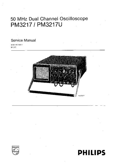 Philips pm3217 pm3217u 50mhz oscilloscope service manual. - Manual del dvr h 264 en espanol.