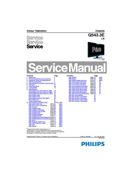Philips q543 3e la tv service manual. - Melhores poemas de manuel bandeira, os.