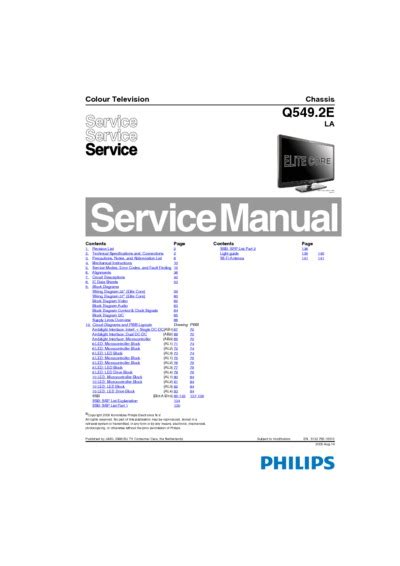 Philips q549 2e tv service manual. - Manuale di riparazione di briggs stratton per motori ohv monocilindrici.