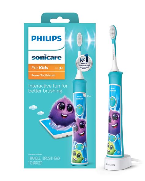 Philips sonicare kids. Sonic electric toothbrush. HX6321/03. 1 award. Interactive sonic power. More fun, better brushing. Keep kids engaged while they learn to brush. The Philips Sonicare For Kids Bluetooth-enabled toothbrush interacts with a fun app that helps kids brush better and for longer. Kids have fun while learning techniques that will last a lifetime. 