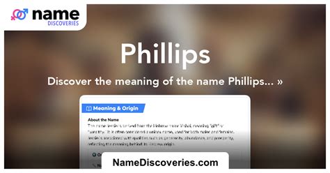 Phillips Name Meaning & Phillips Family History at Ancestry.co.uk®