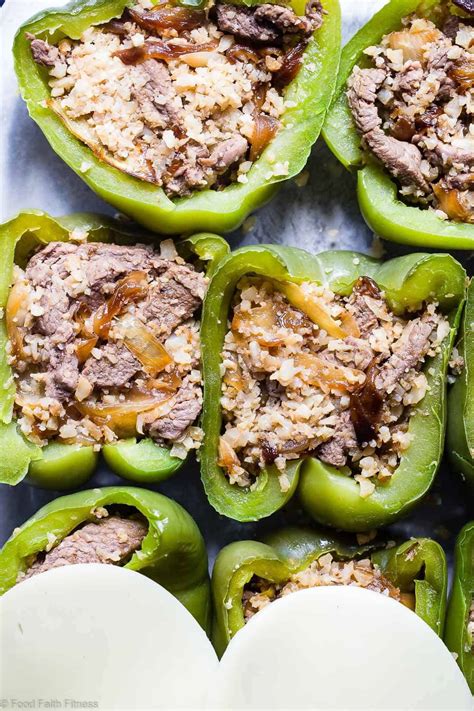 Philly Cheesesteak Keto Stuffed Peppers