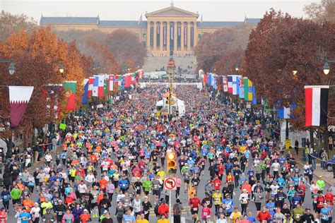 Philly marathon. Approximately 20,000 runners are expected to compete. Officials say things have only gotten bigger and better with the Philadelphia Marathon. The event will now host the largest wheelchair ... 