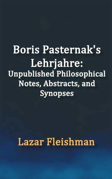 Philosophical Traces in Pasternak