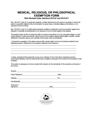 Philosophical exemption example avatardad