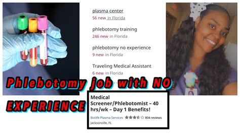 Phlebotomy jobs with no experience. Optum 3.3. Lake Success, NY 11020. $16.00 - $28.27 an hour. Full-time. 1+ years of phlebotomy (Additional appropriate education may be substituted for the minimum experience requirement). Enters accessioning data into the computer. Posted 30+ days ago. View similar jobs with this employer. 