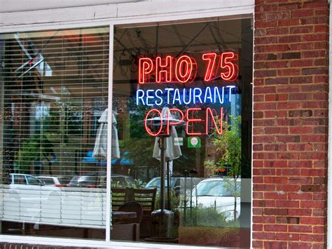 Pho 75 arlington. Pho 75, Arlington, VA. Pho 75 in Arlington, Virginia, was a semi-finalist in the same Northern Virginia Magazine reader poll. They’ve got an entire wall of awards listing them as one of the best bargains in the NoVa area. Pho Saigon Restaurant, Fredericksburg, VA. 