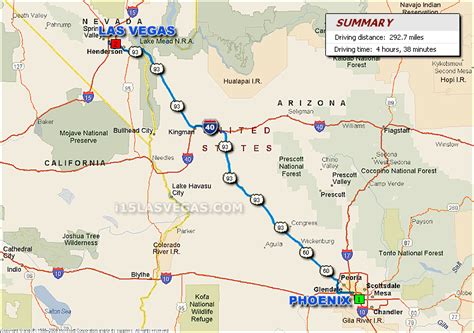 Phoenix - Las Vegas driving directions - journey, distance, …