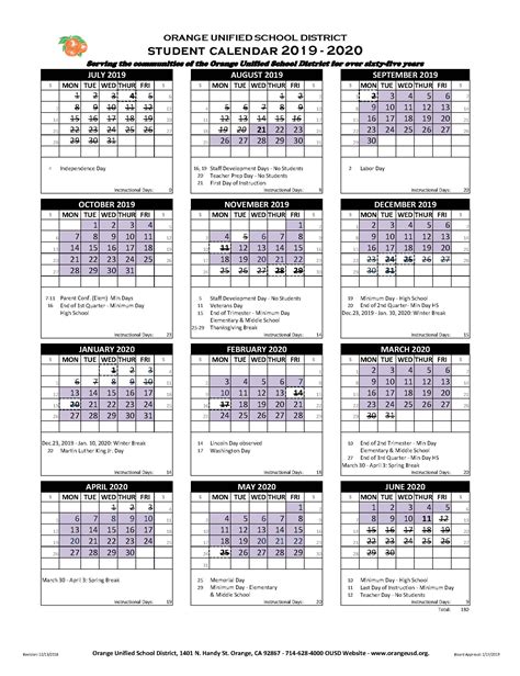 Phoenix Arizona School Calendar